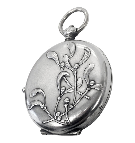 Antique French Silver Art Nouveau Compact C.1900