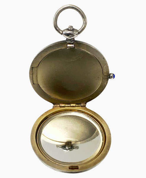 Antique French Silver Art Nouveau Compact C.1900