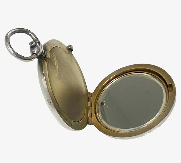 Antique French Silver Art Nouveau Compact C.1900