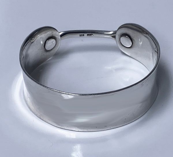 Vivianna Torun rare Sterling Silver Cuff Bangle C.1960
