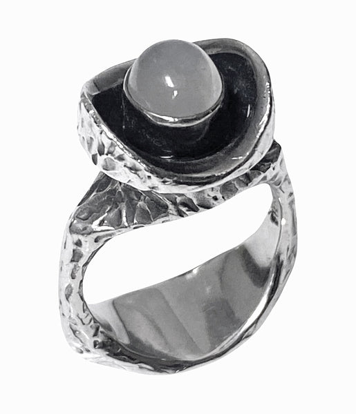 Walter Schluep Sterling Silver Sculptural handmade Ring, C.1970