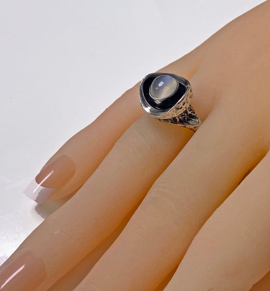 Walter Schluep Sterling Silver Sculptural handmade Ring, C.1970