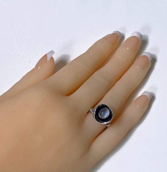 Walter Schluep Sterling Silver Sculptural handmade Ring, C.1970