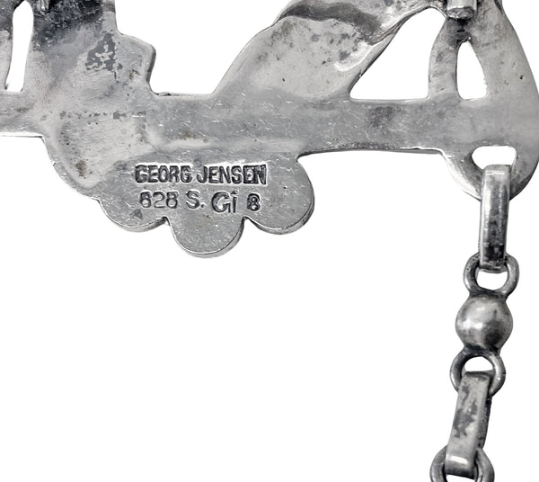 Antique early Georg Jensen Amber and Agate Brooch C.1908 design #8