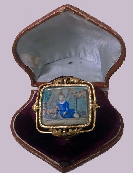 Swiss Gold Painted Miniature C.1800 attributed Anton Graff.
