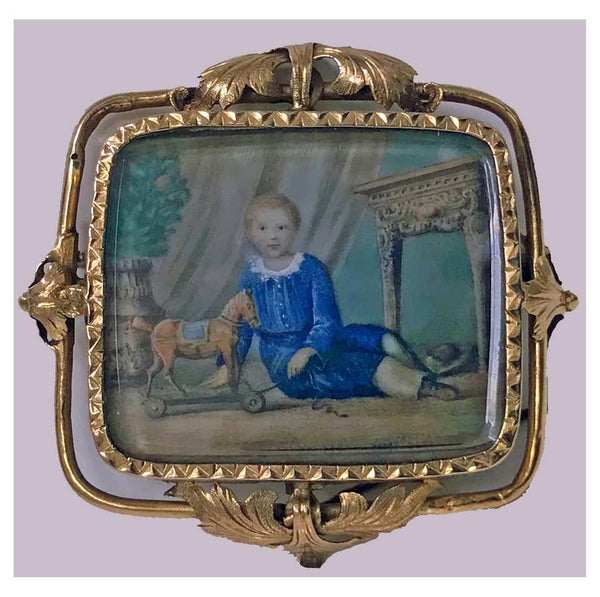 Swiss Gold Painted Miniature C.1800 attributed Anton Graff.