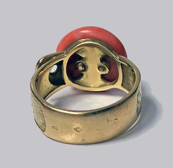 1970’s Piaget 18K Coral Ring.