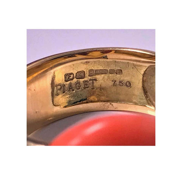 1970’s Piaget 18K Coral Ring.