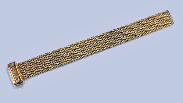 1970's 18K Diamond adjustable Bracelet