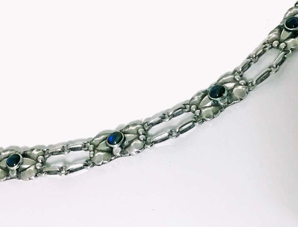 Georg Jensen Silver Labradorite Necklace circa 1915-1930 No 2