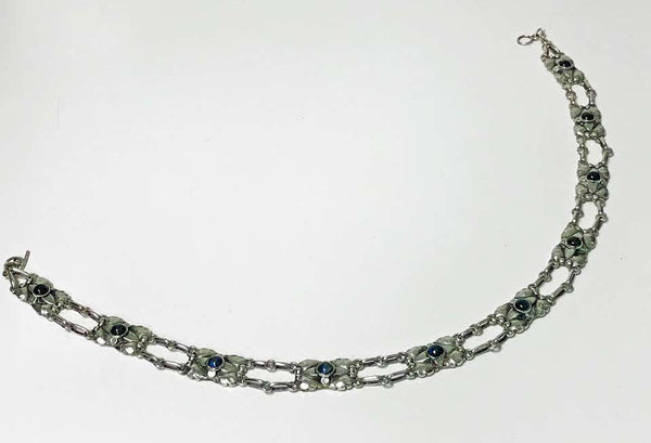 Georg Jensen Silver Labradorite Necklace circa 1915-1930 No 2