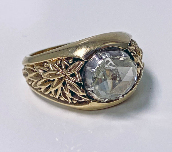 Antique Gold and Rose cut Diamond Ring C.1930
