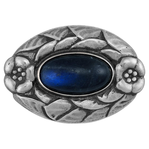 Antique Georg Jensen Labradorite Brooch, Denmark 1915-27