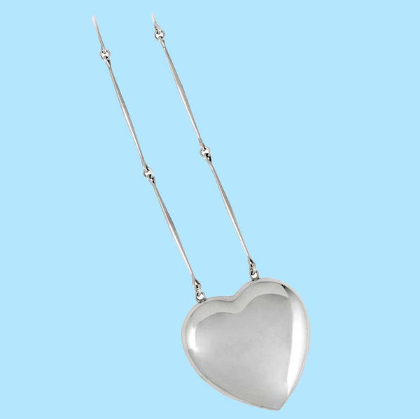 1970's Georg Jensen Astrid Fog large Heart Joy Necklace