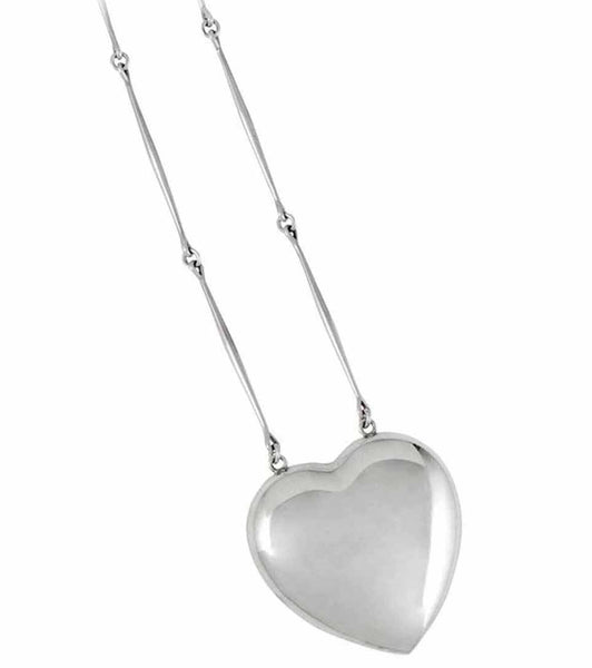 1970's Georg Jensen Astrid Fog large Heart Joy Necklace