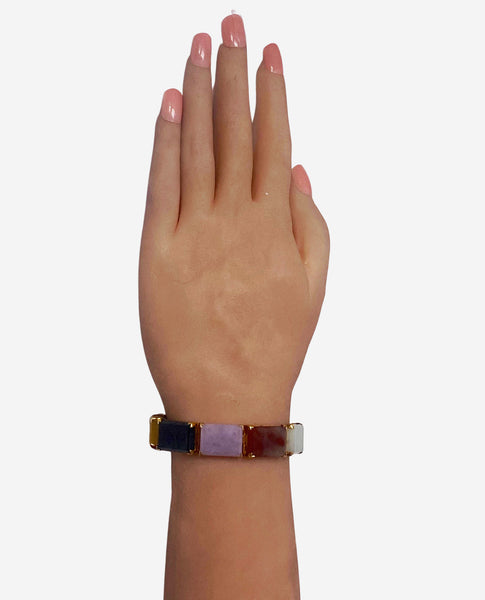 22K Jade panel Bracelet 20th century