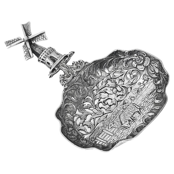 Dutch silver spoon Groningen 1912 preserve sifter