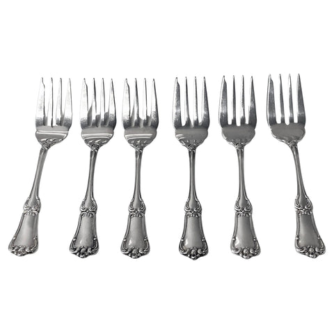 Six Sterling Francis 1 Salad or Cake Forks Birks