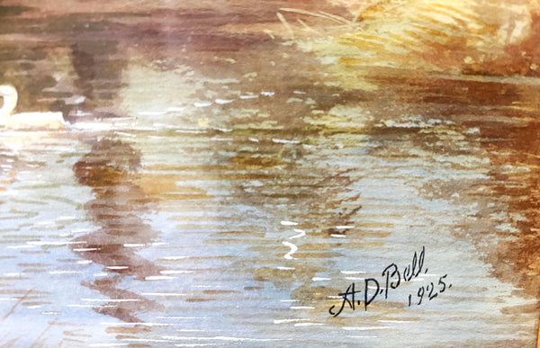 A D Bell R.B.A., landscape, `A Stream in Monmouthshire’ signed 'A. D. Bell'