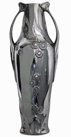 Kayserzinn polished Pewter Vase Germany 20th century