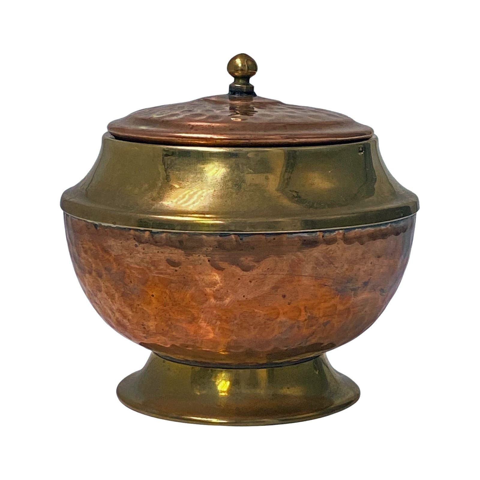 Arts and Crafts Copper and Brass Caddy, Continental C.1910