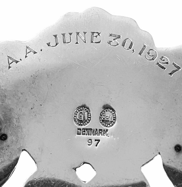 Antique Georg Jensen early Brooch 830 std C.1927