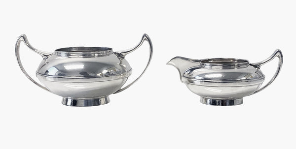 Art Deco English Sterling Silver Tea set London 1926-38