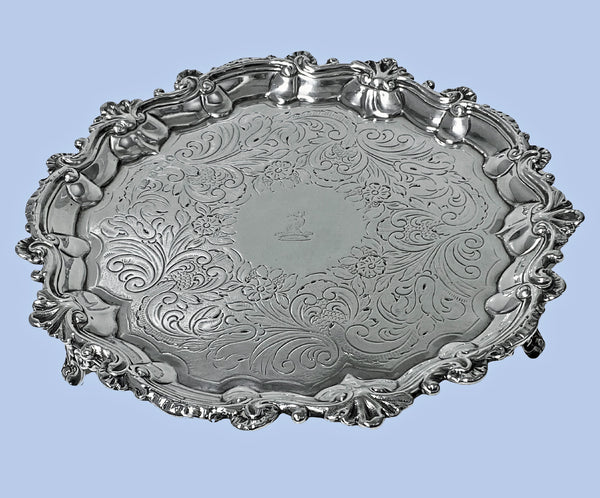 Georgian Silver Salver London 1827 William Brown.