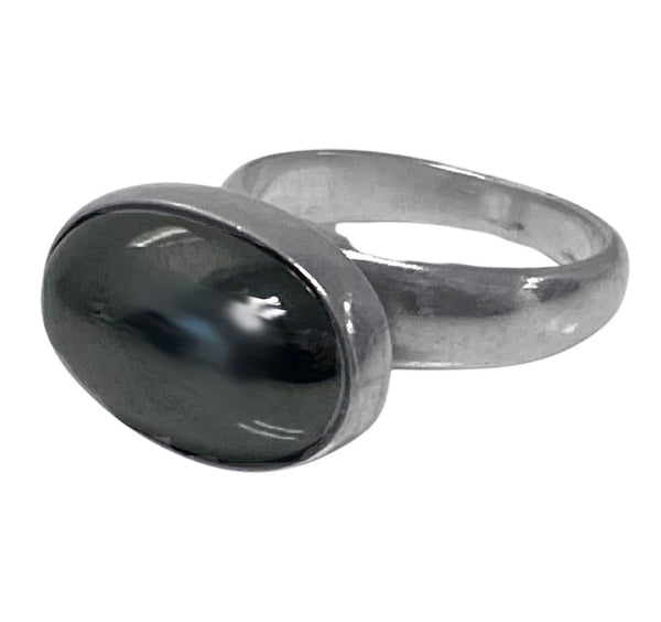 Georg Jensen Nanna Ditzel Ring C.1960 Hematite # 123B