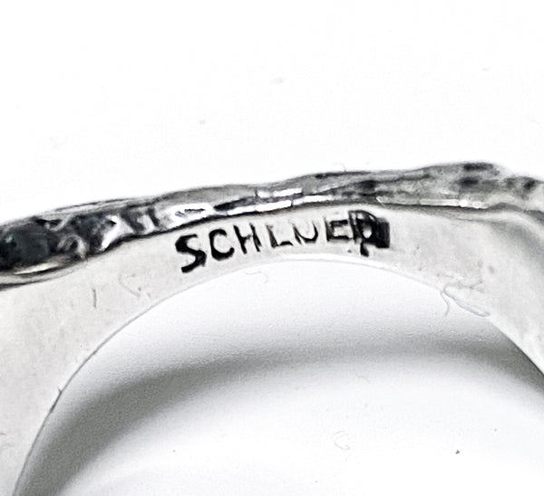 Walter Schluep Sterling Silver Sculptural handmade Ring, C.1970