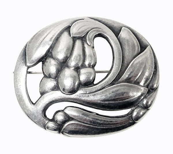 Georg Jensen Sterling Silver Blossom Pin C.1940 No 65