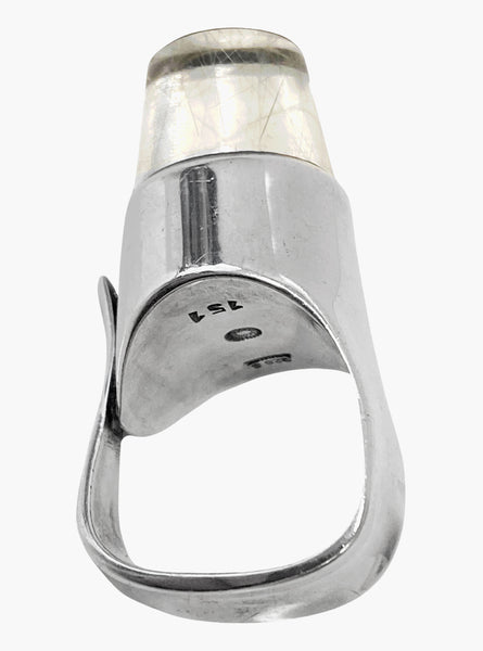 Georg Jensen Vivianna Torun Sterling Silver Rutilated Quartz Ring No. 151