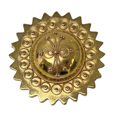 Antique 19th century Gold Brooch English C.1870