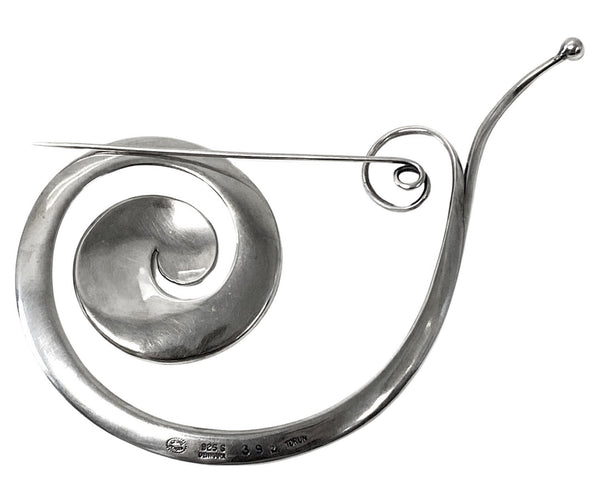 Georg Jensen Vivianna Torun Sterling large Pram Brooch No 392