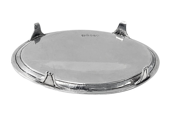 Georgian silver teapot stand or card tray London 1791 Godbehere and Wigan