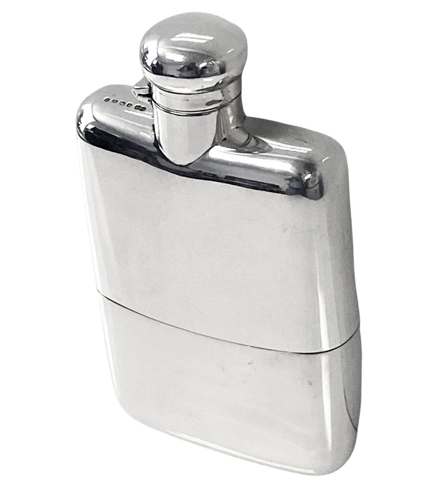 Antique Sterling Silver Hip Flask Birmingham 1888 Deakin and Francis