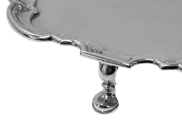 Georgian Silver Salver Tray London 1736 Gabriel Sleath