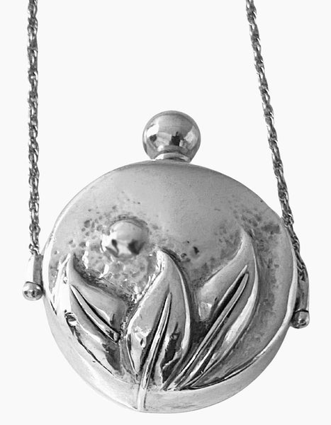 Art Nouveau Perfume Bottle Pendant Necklace C.1920