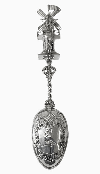 Antique Dutch Silver large Windmill figural Spoon