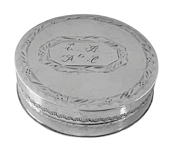 Georgian Silver patch or pill Box Birmingham 1793 Joseph Taylor