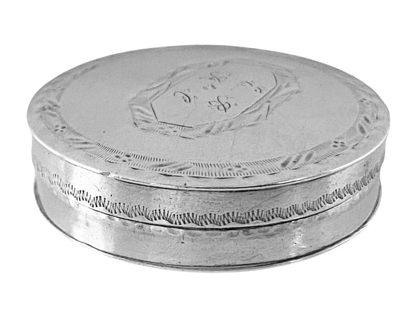 Georgian Silver patch or pill Box Birmingham 1793 Joseph Taylor