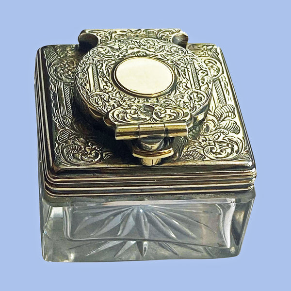 Antique Silver travelling Inkwell London 1839