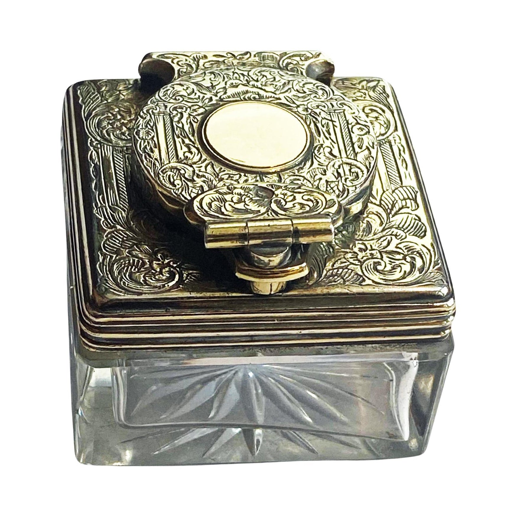 Antique Silver travelling Inkwell London 1839