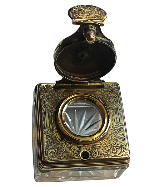 Antique Silver travelling Inkwell London 1839