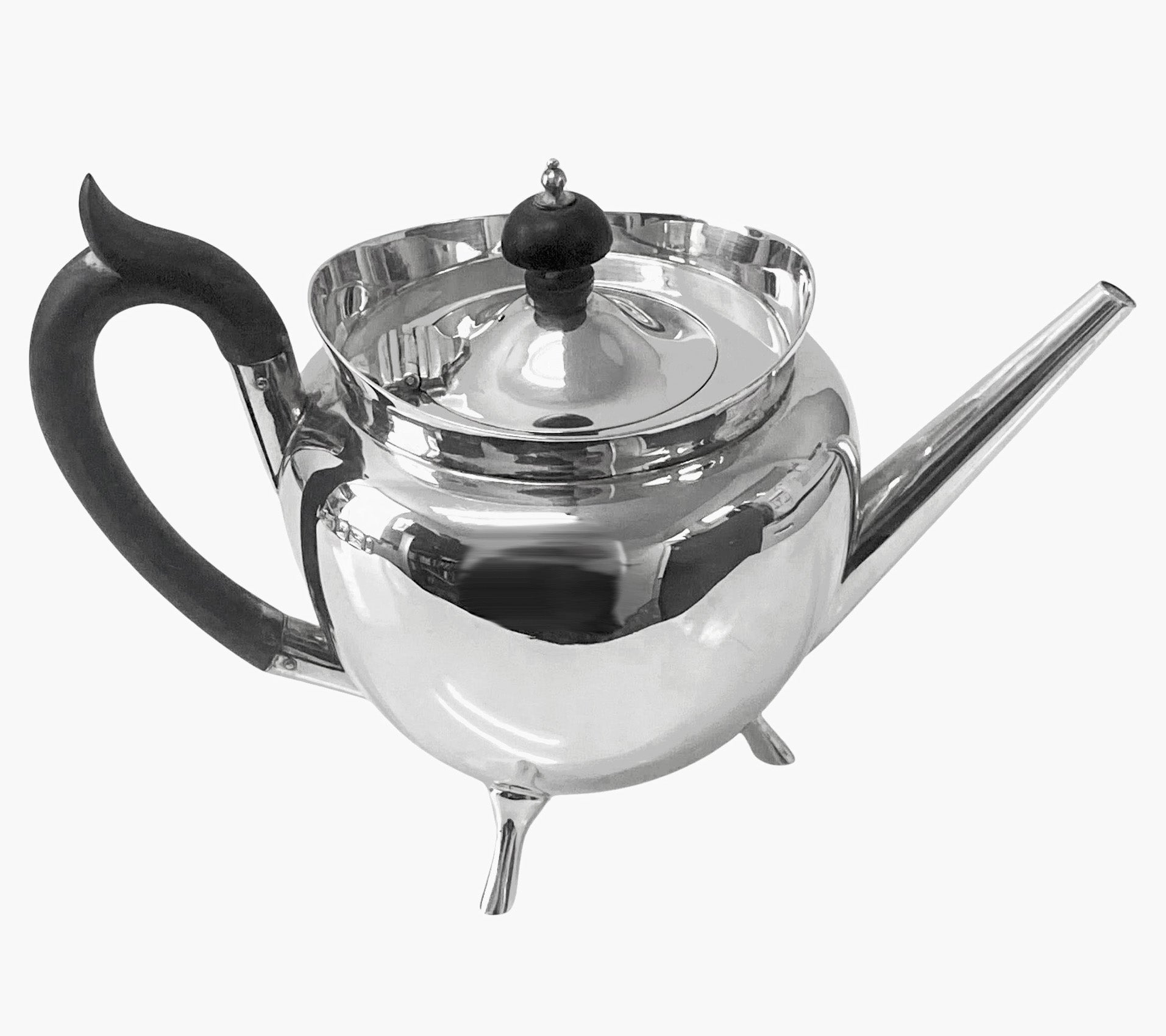 Mappin and Webb manner of Christopher Dresser Sterling Silver Teapot 1903