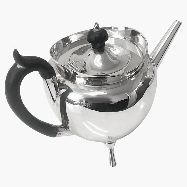 Mappin and Webb manner of Christopher Dresser Sterling Silver Teapot 1903