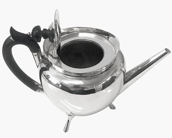 Mappin and Webb manner of Christopher Dresser Sterling Silver Teapot 1903