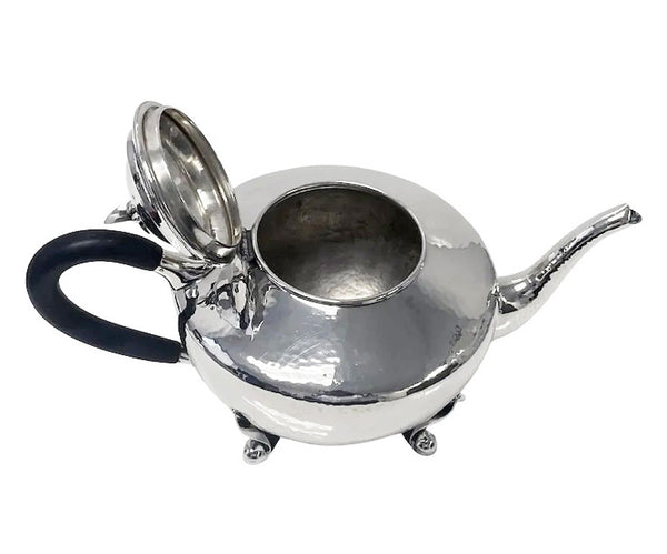 Carl Poul Petersen Sterling Silver Tea and Coffee Set with Tray C.1930