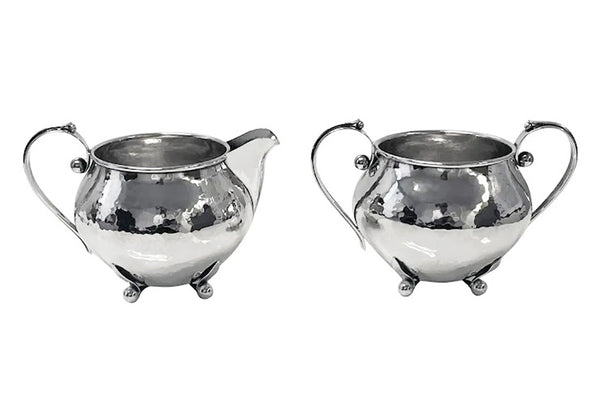 Carl Poul Petersen Sterling Silver Tea and Coffee Set with Tray C.1930