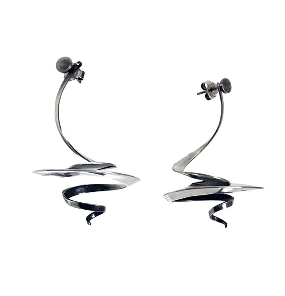 Georg Jensen Vivianna Torun Bülow-Hübe Sterling Silver Earrings, No 369